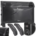 Must termostaadiga konvektorsoojendi 2000 W SMDL01A