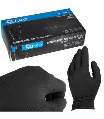 Nitriilkindad mustad 50 tk SOLID GRIP L
