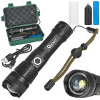Taktikaline LED-taskulamp XHP50 15W 1800mAh 1500lm IPX3
