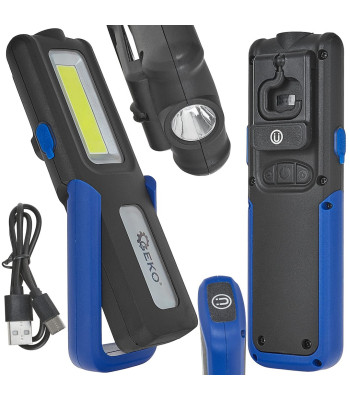 Töökoja lamp POWERBANK magneti ja reguleeritava valgustusega LED COB 5W + 3W 2000mAh 400lm IP44 (10/40)