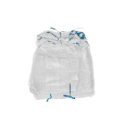 Raschelvõrkkott sulgurpaelaga, valge – 50x80cm, 30kg (100/2000/6000)