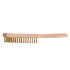 Kollane puidust roostehari, 4 rida, messingitud terastraat – 12/120