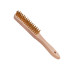 Kollane puidust roostehari, 4 rida, messingitud terastraat – 12/120
