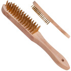 Traadist roostehari, kollane, puidust – 5 rida (12/120)
