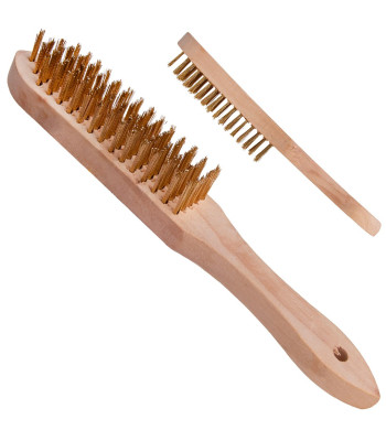 Traadist roostehari, kollane, puidust – 5 rida (12/120)
