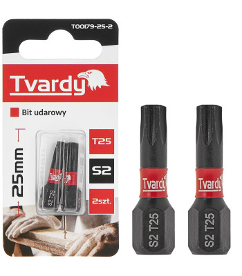 Löögikindel otsak Tvardy (2/10/50/500) – T25, S2, 25 mm