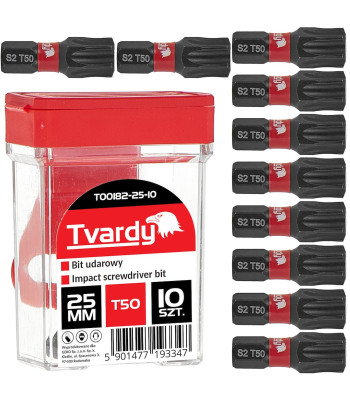 Tvardy löögiotsik Torx T50 S2, karp (10/120), 25mm