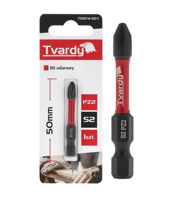 Tvardy löögikruvikeeraja otsak – Pozidriv, PZ2 50mm S2 (1/10/50/500)