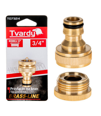Messingist kraaniliitmik reduktoriga, BRASS-LINE, 3/4