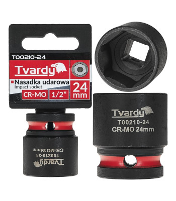 Kuuskant löökpadrun Tvardy CR-MO 1/2″ 24mm (10/100)