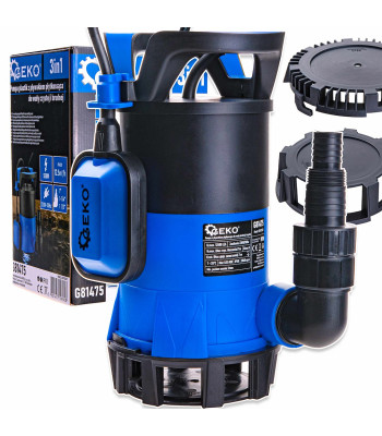Plastikust ujukiga pump puhta ja musta vee jaoks 3 ühes, 550 W