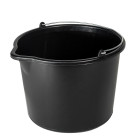 PL ehitusämber lehtriga, must, 16L