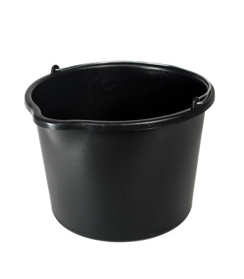 PL ehitusämber lehtriga, must, 20L