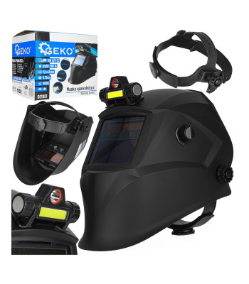 Isetumenev keevitusmask LED-lambiga