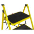 Kolmeastmeline kokkupandav redel, kollane-must, 111 cm