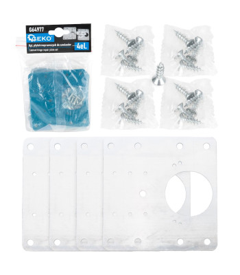 Mööblihingede parandustaldrikute komplekt, 4 tk, 9 × 9 cm