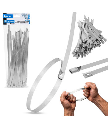 Roostevabast terasest kaablikinnitid, 100 tk, 7.9x250mm