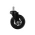 Kontoritooli mustad PU-kummirattad, 5 tk, 75mm, 45kg
