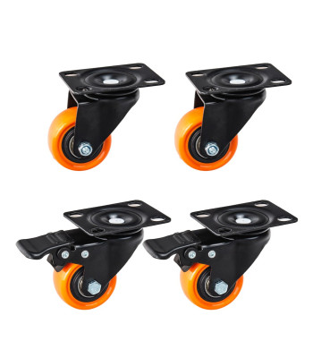Pöördrataste komplekt, 4 tk, 2 piduriga ja 2 pidurita, 50 mm, 50 kg