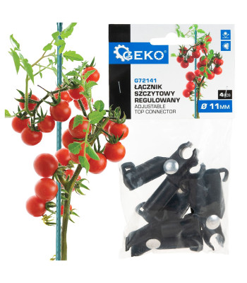 Reguleeritav tipuliitmik aiavarraste ühendamiseks, 4 tk/pakend – 11 mm, GEKO G72141