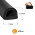 Isekleepuv EPDM-tihend akendele ja ustele, pruun, tüüp D, 9x7,5mm, 100m