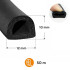 Isekleepuv tihend akendele ja ustele, EPDM, pruun, tüüp D 12x10mm 50m