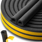 Isekleepuv tihend akendele ja ustele, must, EPDM, tüüp D 14x12mm 40m