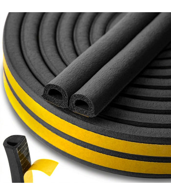 Isekleepuv tihend akendele ja ustele, must, EPDM, tüüp D 14x12mm 40m