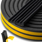 Isekleepuv EPDM-tihend akendele ja ustele, E-tüüp, must, 9x4mm, 150m