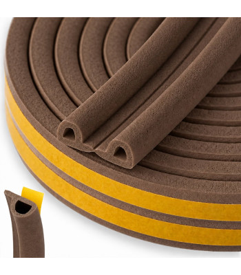 Isekleepuv EPDM-tihend akendele ja ustele, P-profiil, pruun, 9x5,5 mm, 100 m