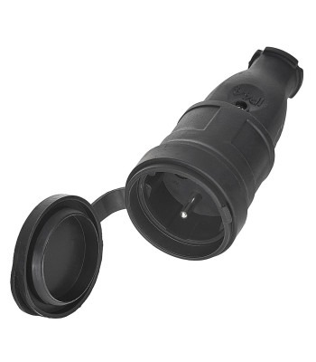Kummist pistikupesa klapiga IP44 16A