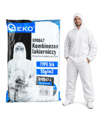 Värvimiskombinesoon kapuutsiga, tüüp 5/6, 55 g/m2, suurus L