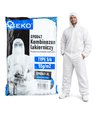 Kapuutsiga värvimiskaitse kombinesoon, 55 g/m2, tüüp 5/6, XL