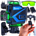 Geko ristjoonlaser, 2 akut, kohver ja tarvikud – 4D, 360°