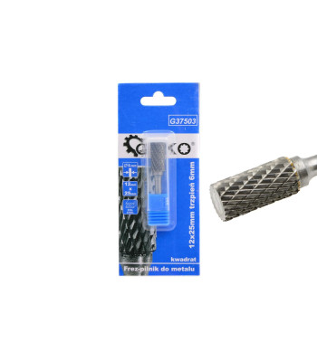 Volframkarbiidist metallipöörviil, ruudukujuline – 12 × 25 mm, 6 mm vars