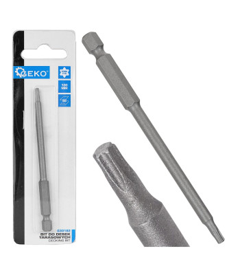 Tarassilaudade peidetud kinnituse otsak, TORX T15, 100 mm, S2