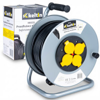 Metallist kaablitrumliga pikendusjuhe 3x2,5mm 50m