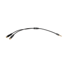 Jacki adapter, stereo, 4-pooluseline, 2 × Jack, HQ, kullatud otsikud, Jack 3.5, 20 cm