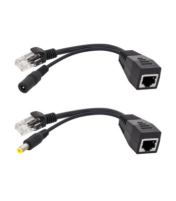 PoE-adapter LAN-võrgule, must E4653