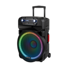 Aktiivne kõlar 2 juhtmevaba UHF-mikrofoni, SD, Bluetooth, FM, USB, LED, 60 Watt, KM 1718