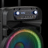 Aktiivne kõlar 2 juhtmevaba UHF-mikrofoni, SD, Bluetooth, FM, USB, LED, 60 Watt, KM 1718