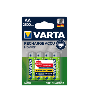 Akupatarei VARTA, 4 tk blisterpakendis, AA 2600 mAh