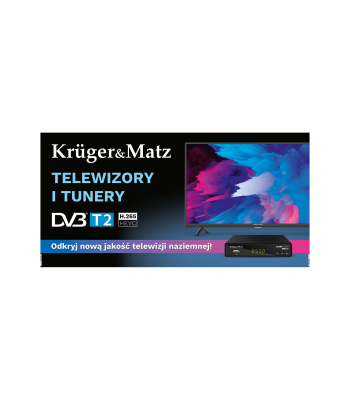 Bänner Kruger&Matz – televiisorid ja DVB-T2-tuunerid, 200 x 100 cm