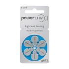POWER ONE VARTA kuuldeaparaatide patareid, 6 tk/blister, PR44/675