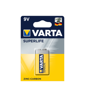 VARTA SUPERLIFE patarei, 1 tk/bl., 9 V, 6F22, 48,5 x 26,2 x 17 mm