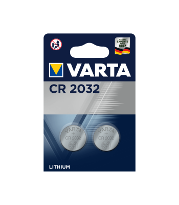 Nööppatareid, 2 tk blisterpakendis, VARTA CR2032