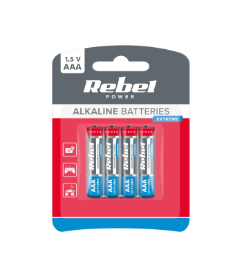 Leelispatareid REBEL EXTREME, 4 tk pakendis, LR03 AAA