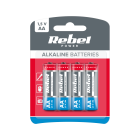 Leelispatareid Rebel, 4 tk blisterpakendis, LR6 AA