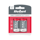 Tsink-süsinikpatareid, Rebel, 2 tk/blister, R14 C