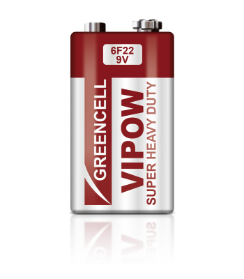 Tsink-süsinikpatarei VIPOW 6F22, 9V